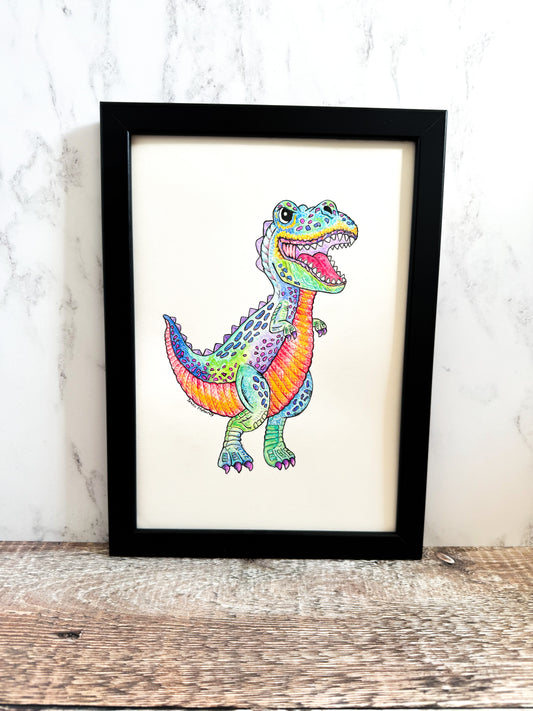 Colourful Dinosaur Print