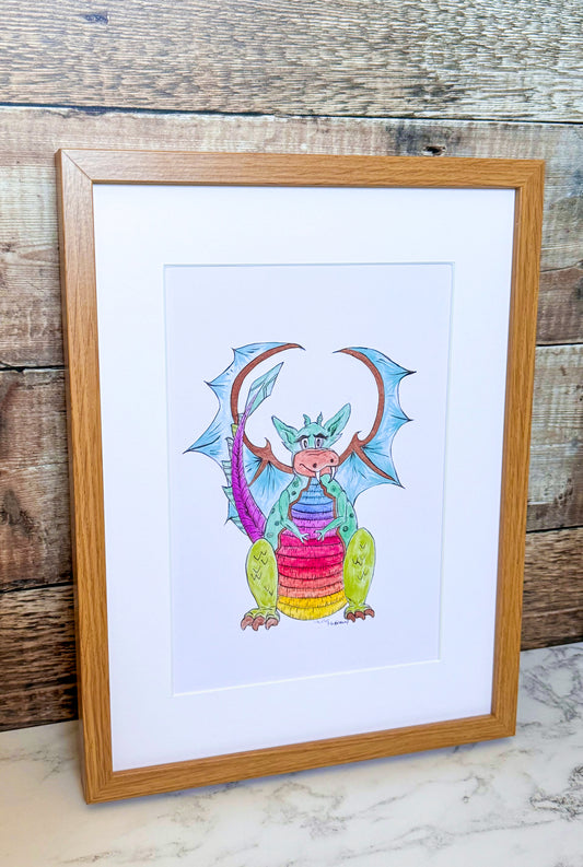 Colourful Dragon Art Print