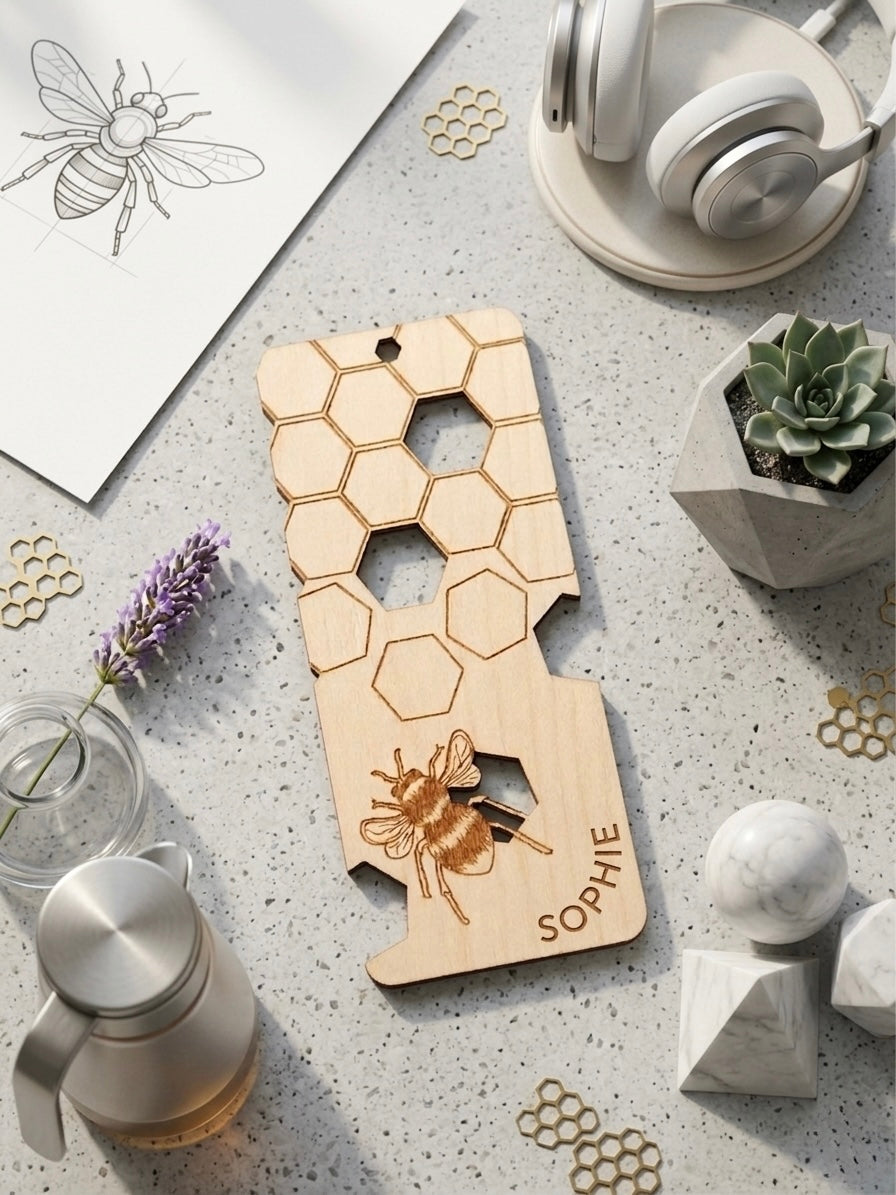 I would rather bee reading wooden bookmark