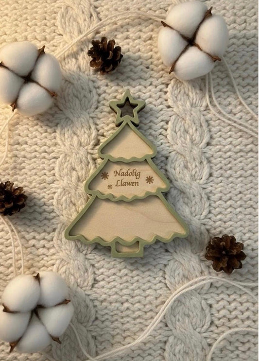 Personalised Wooden Christmas Ornament | Custom Name Holiday Bauble