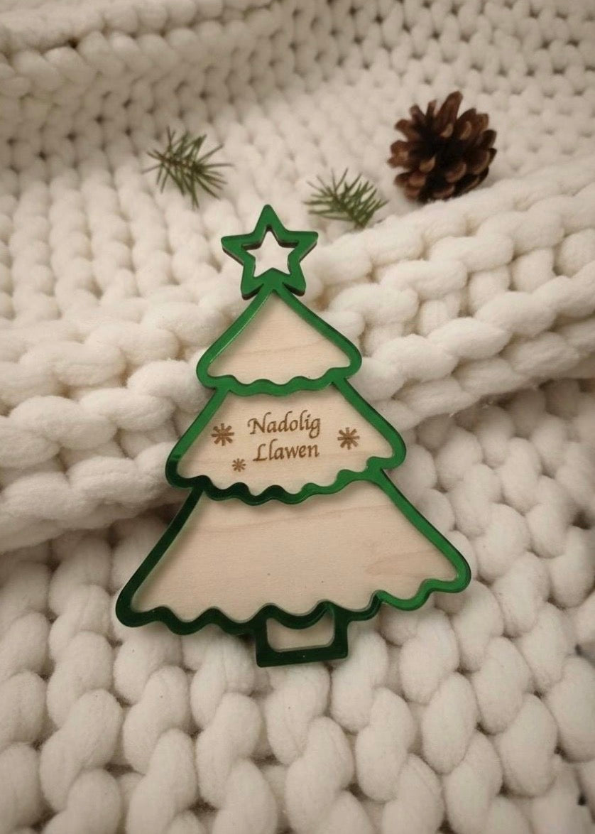 Personalised Wooden Christmas Ornament | Custom Name Holiday Bauble