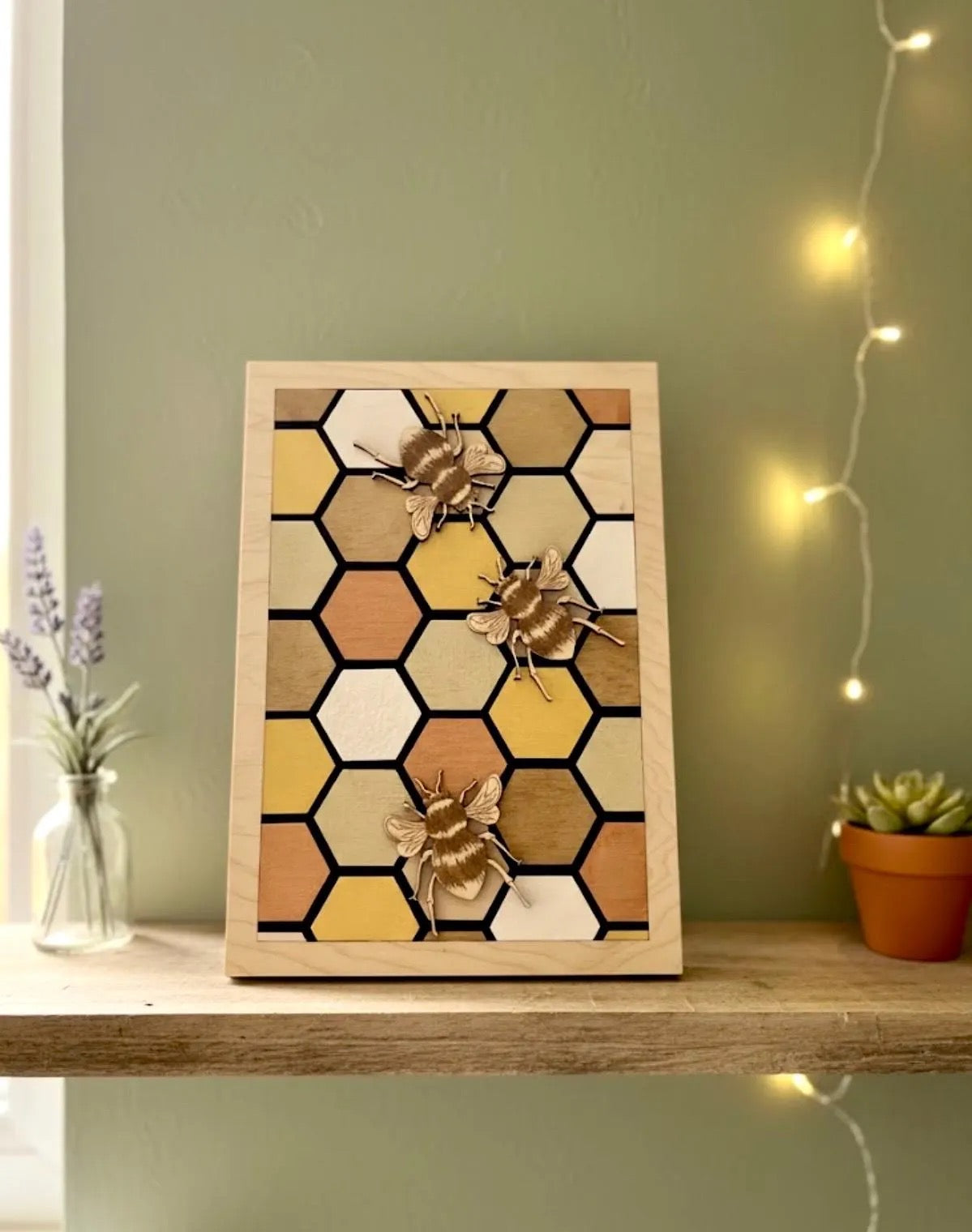 Wooden Bee Wall Art