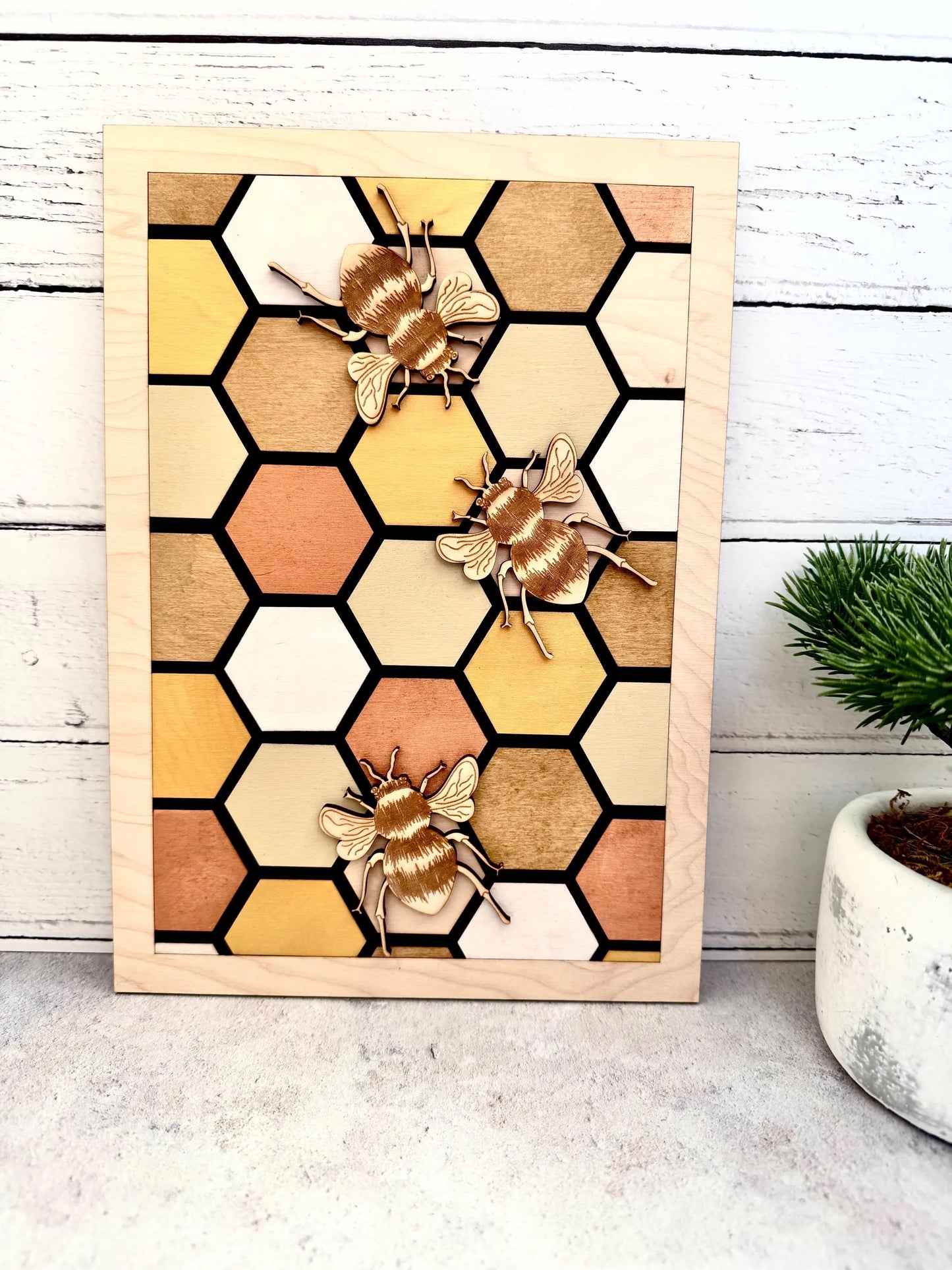 Wooden Bee Wall Art