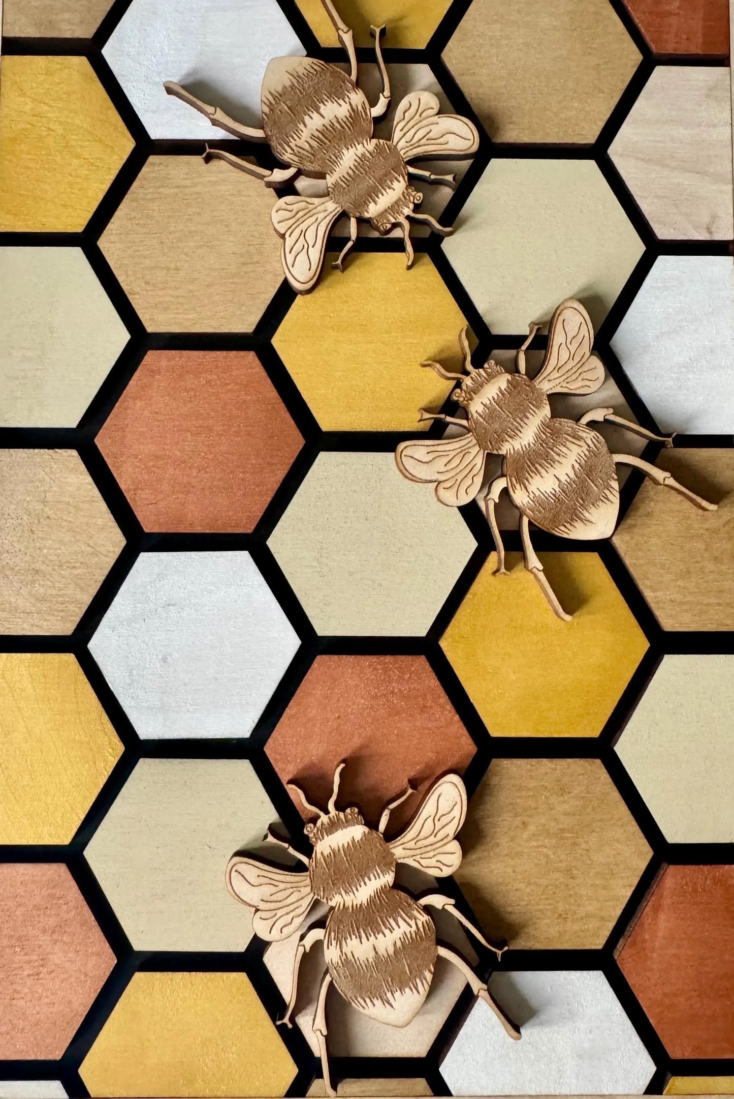 Wooden Bee Wall Art