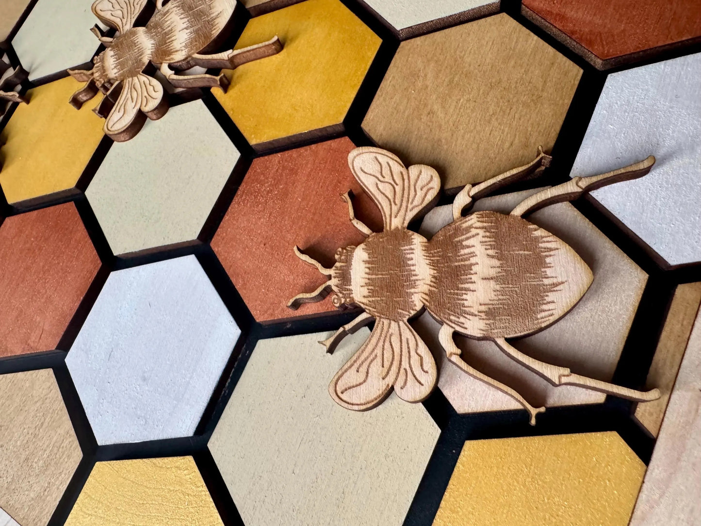 Wooden Bee Wall Art