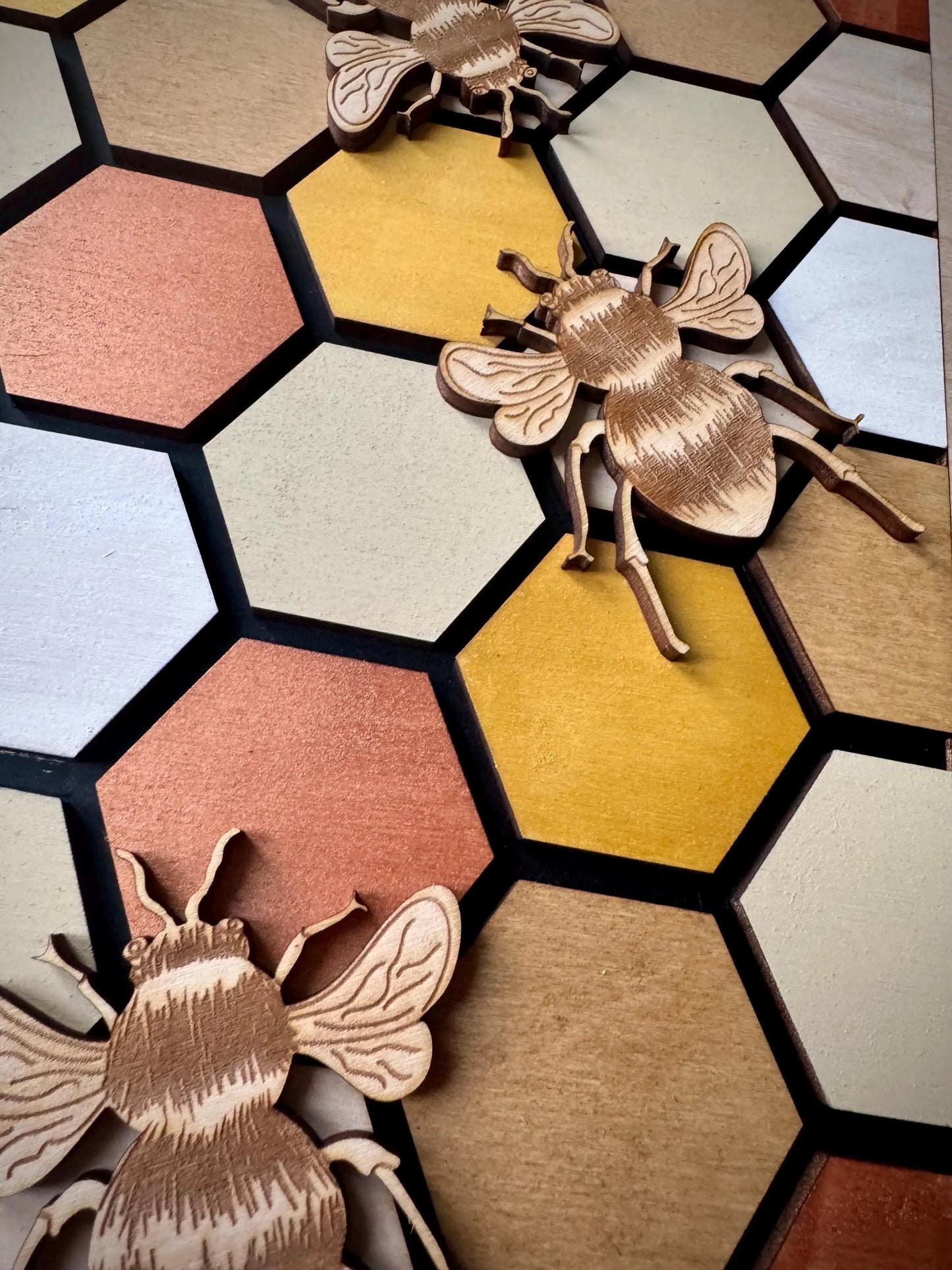 Wooden Bee Wall Art