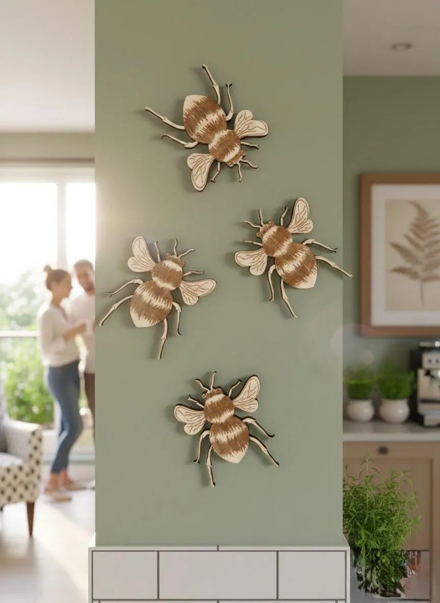 Wooden Bee Wall Decor